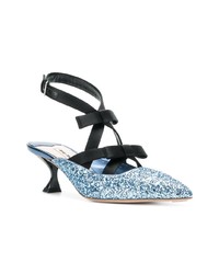 hellblaue Leder Pumps von Miu Miu