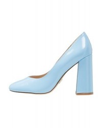 hellblaue Leder Pumps von LOST INK