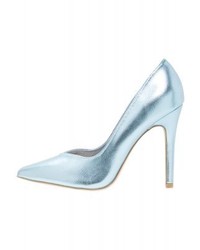 hellblaue Leder Pumps von New Look