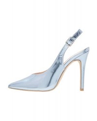 hellblaue Leder Pumps von New Look