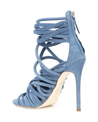 hellblaue Leder Sandaletten von Giuseppe Zanotti Design