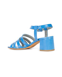 hellblaue Leder Sandaletten von Maryam Nassir Zadeh