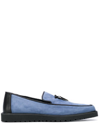 hellblaue Leder Slipper von Giuseppe Zanotti Design