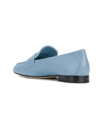 hellblaue Leder Slipper von Prada