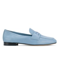 hellblaue Leder Slipper von Prada