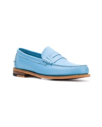 hellblaue Leder Slipper von Sebago