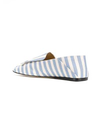 hellblaue Leder Slipper von Sergio Rossi