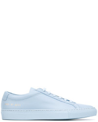 hellblaue Leder Turnschuhe von Common Projects