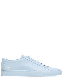 hellblaue Leder Turnschuhe von Common Projects