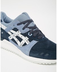 hellblaue Leder Turnschuhe von Asics