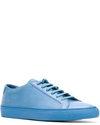 hellblaue Leder Turnschuhe von Common Projects