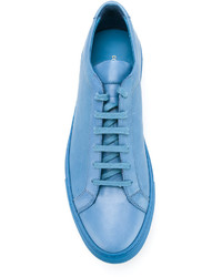 hellblaue Leder Turnschuhe von Common Projects