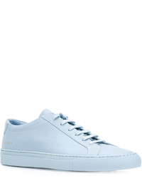 hellblaue Leder Turnschuhe von Common Projects