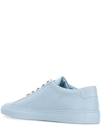 hellblaue Leder Turnschuhe von Common Projects