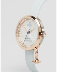 hellblaue Leder Uhr von Vivienne Westwood