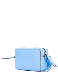 hellblaue Leder Umhängetasche von Anya Hindmarch