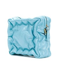 hellblaue Leder Umhängetasche von Anya Hindmarch