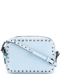 hellblaue Leder Umhängetasche von Valentino