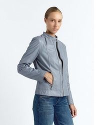 hellblaue Lederjacke von Maze
