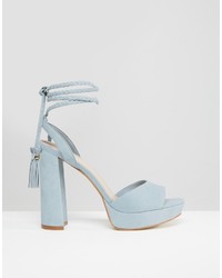 hellblaue Ledersandalen von Aldo