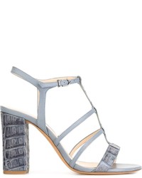 hellblaue Ledersandalen von Alexandre Birman