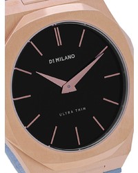 hellblaue Lederuhr von D1 Milano