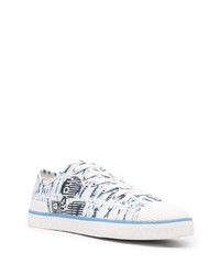 hellblaue Mit Batikmuster niedrige Sneakers von Isabel Marant