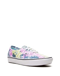 hellblaue Mit Batikmuster Segeltuch niedrige Sneakers von Vans