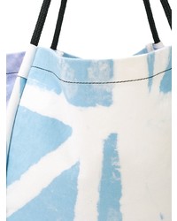 hellblaue Mit Batikmuster Shopper Tasche aus Segeltuch von Proenza Schouler