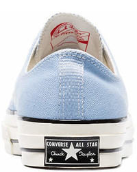 hellblaue niedrige Sneakers von Converse