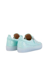 hellblaue niedrige Sneakers von Giuseppe Zanotti