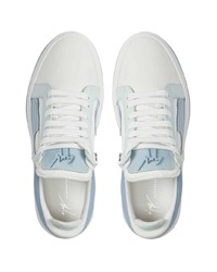 hellblaue niedrige Sneakers von Giuseppe Zanotti