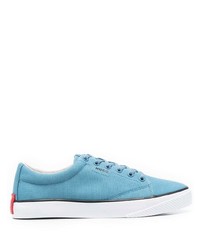 hellblaue niedrige Sneakers von Hugo