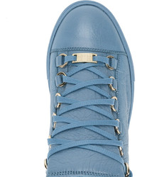 hellblaue niedrige Sneakers von Balenciaga