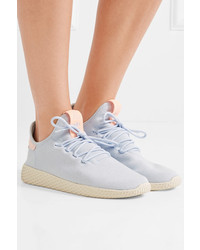 hellblaue niedrige Sneakers von adidas Originals