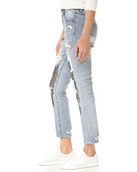 hellblaue Paillettenjeans von Sass & Bide