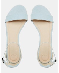 hellblaue Sandalen von Asos