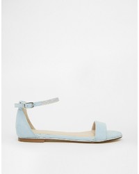 hellblaue Sandalen von Asos