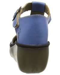 hellblaue Sandalen von Fly London