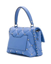 hellblaue Satchel-Tasche aus Leder von Valentino