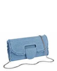 hellblaue Segeltuch Clutch von COLLEZIONE ALESSANDRO