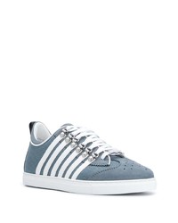 hellblaue Segeltuch niedrige Sneakers von DSQUARED2