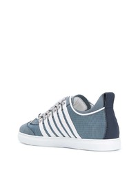 hellblaue Segeltuch niedrige Sneakers von DSQUARED2