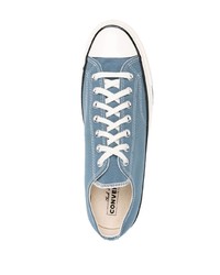 hellblaue Segeltuch niedrige Sneakers von Converse