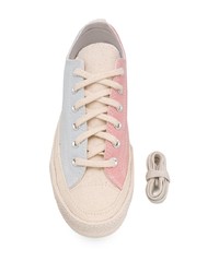 hellblaue Segeltuch niedrige Sneakers von Converse