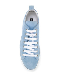 hellblaue Segeltuch niedrige Sneakers von DSQUARED2