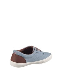 hellblaue Segeltuch niedrige Sneakers von Jack & Jones