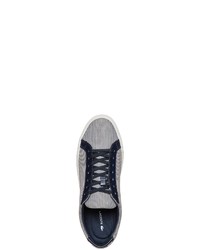 hellblaue Segeltuch niedrige Sneakers von Lacoste