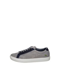 hellblaue Segeltuch niedrige Sneakers von Lacoste