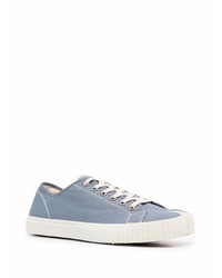 hellblaue Segeltuch niedrige Sneakers von Maison Margiela